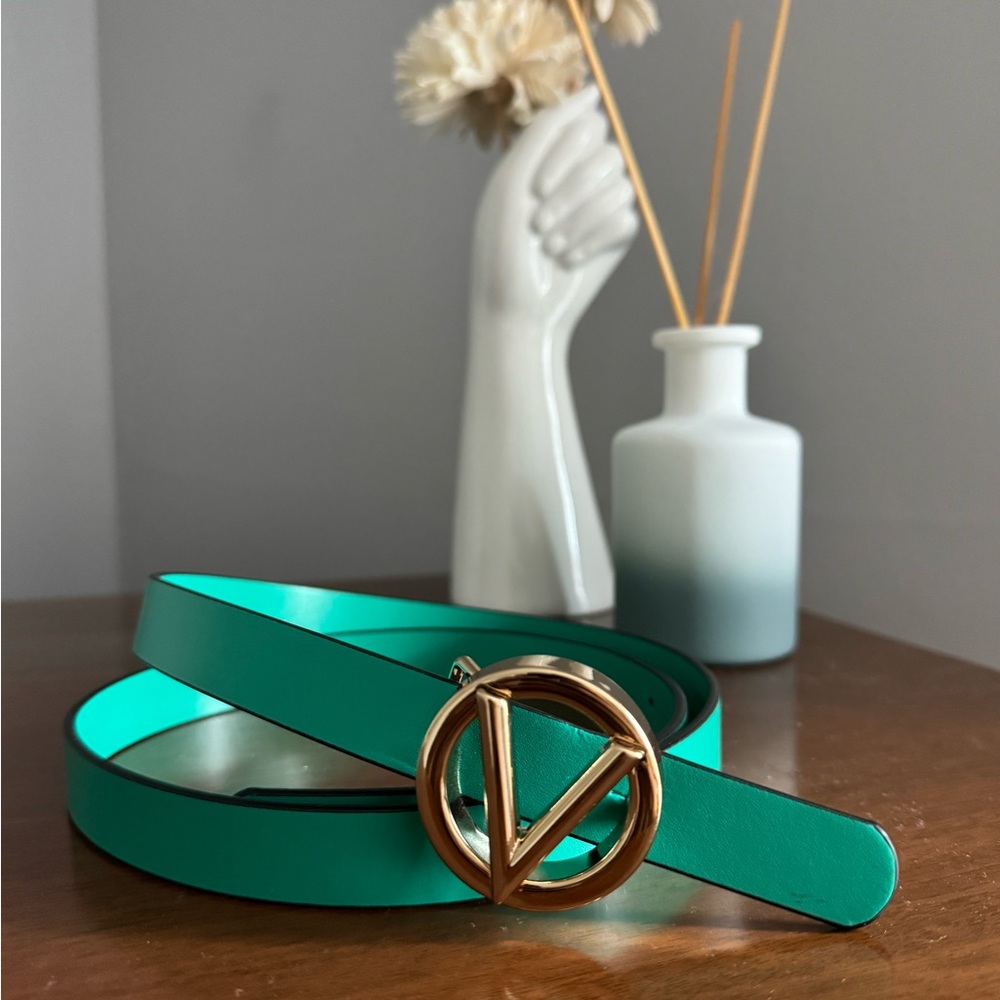 Mario Valentino Turquoise Belt with Gold Accent